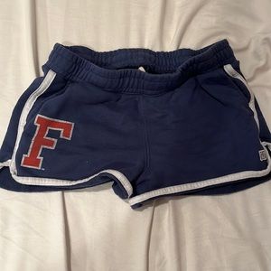 “F” printed shorts- size small!